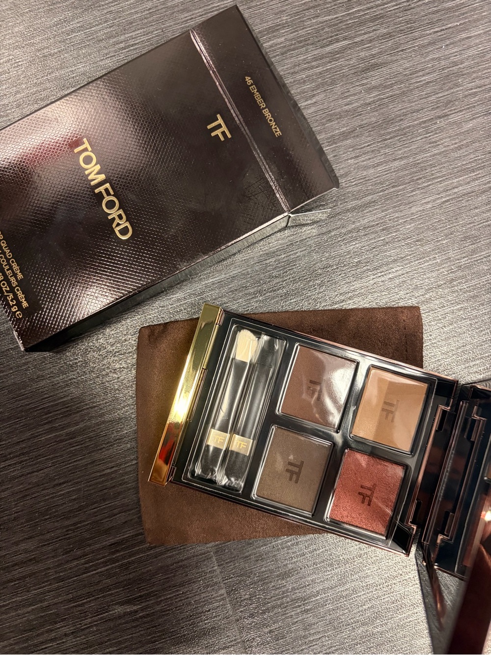 Tom Ford Eye Color Quad Creme Palette 46 Ember Bronze 0.18 Ounce - New In Box
